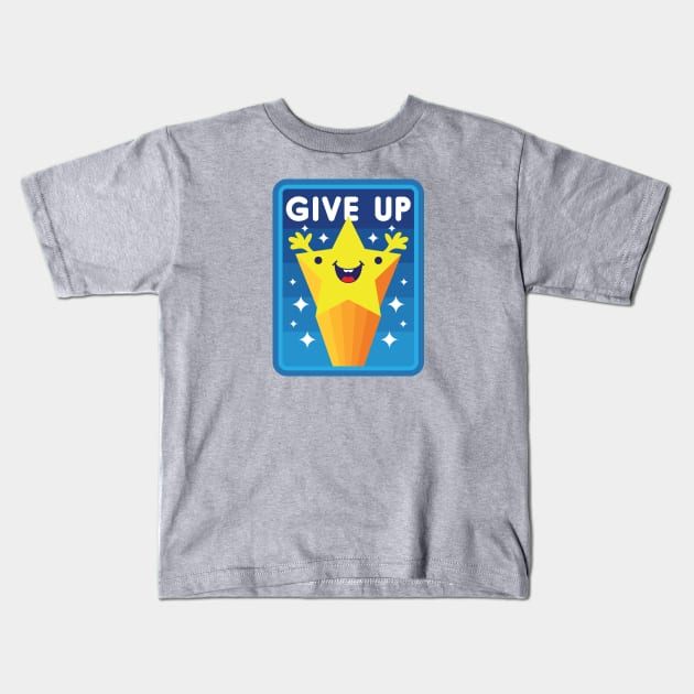 Give Up Kids T-Shirt by jthreeconcepts